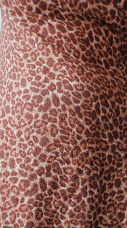 Wild Leopard Midi Slit Dress