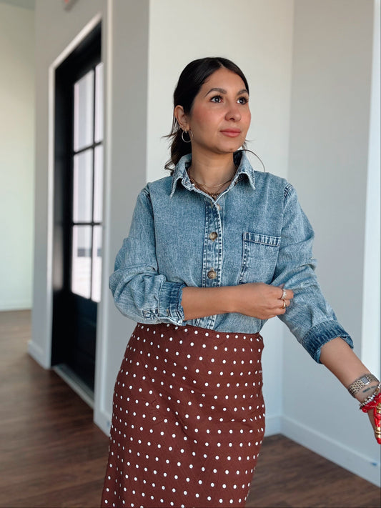 Charlotte Boxy Denim Shirt