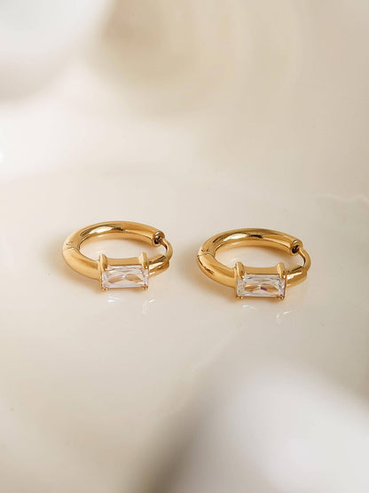 Adhara CZ Huggie Earrings