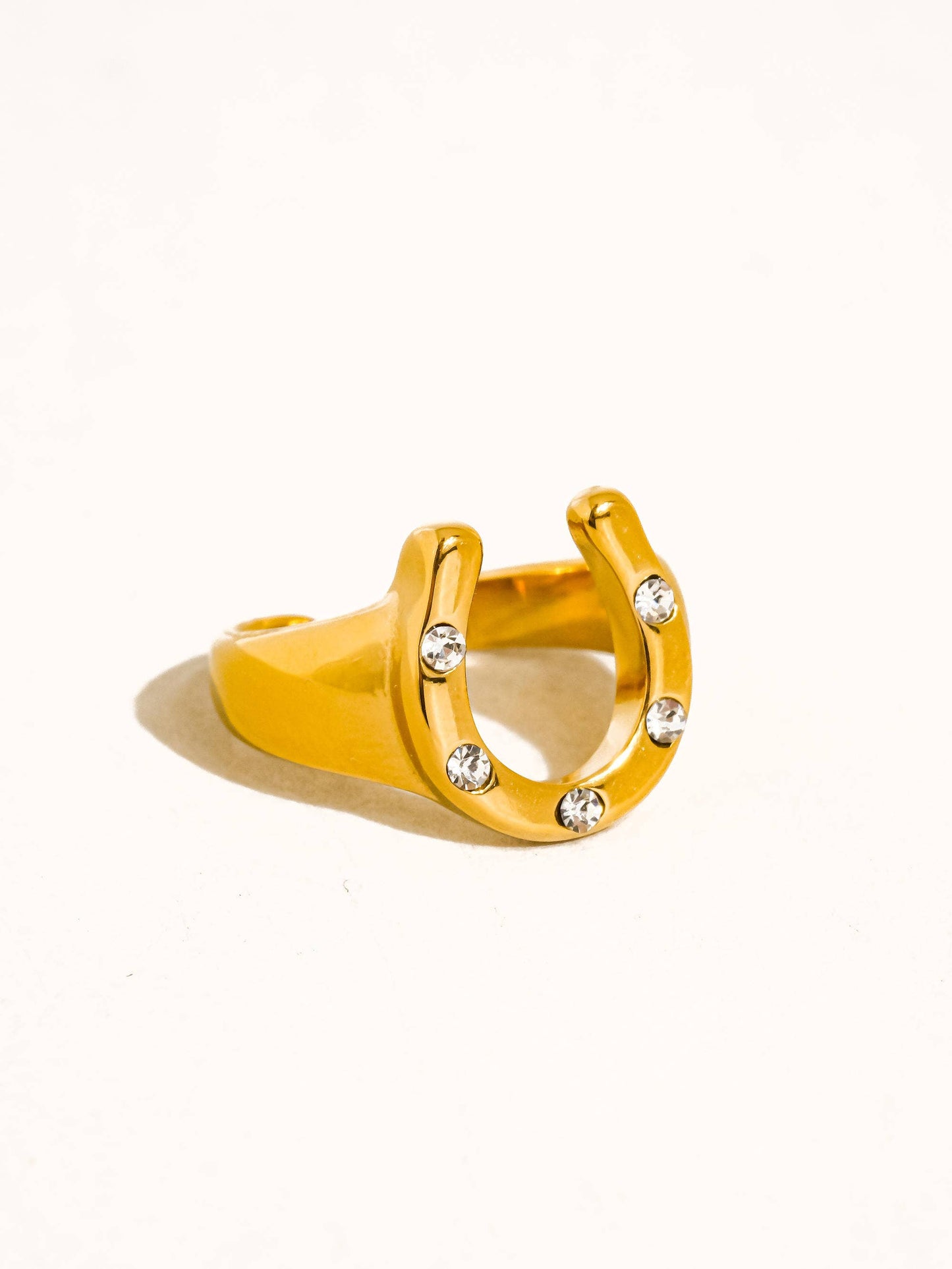 Stone Horseshoe Ring