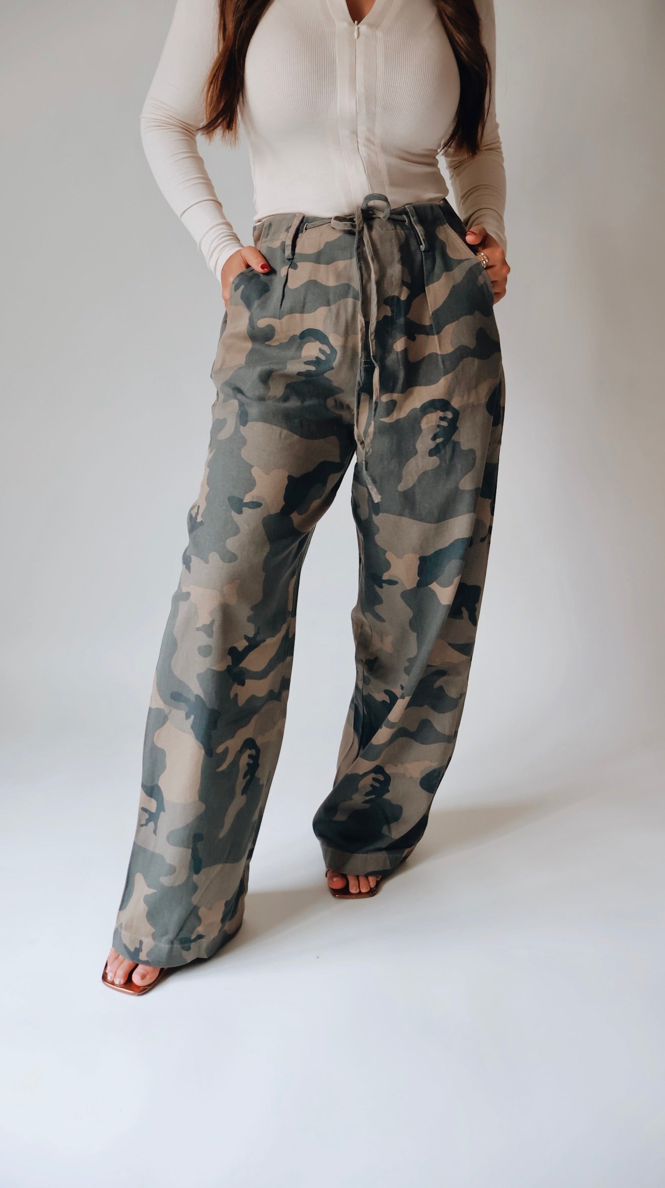 Camo Wide Leg Pants