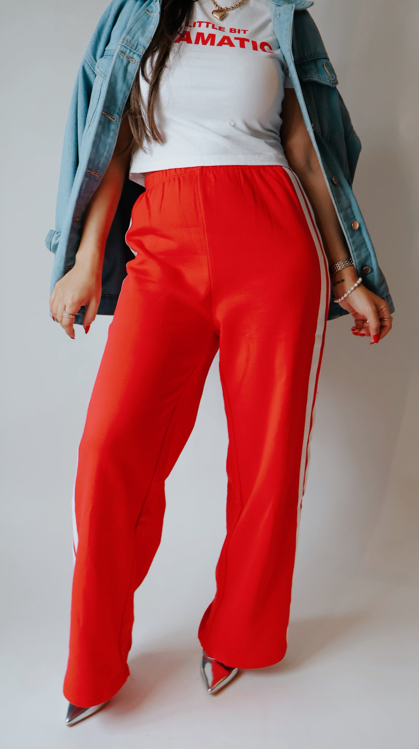 Cherry Red Track Pants