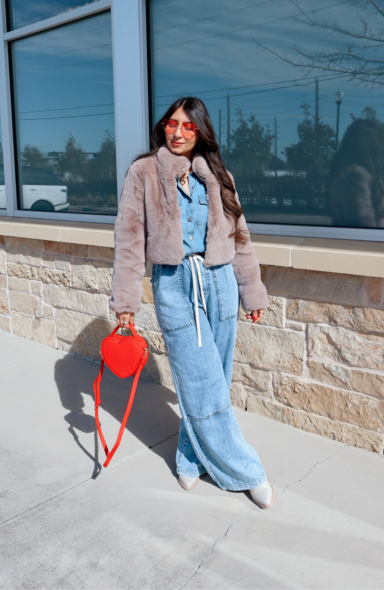 Dakota Wide-Leg Denim Drawstring Pants