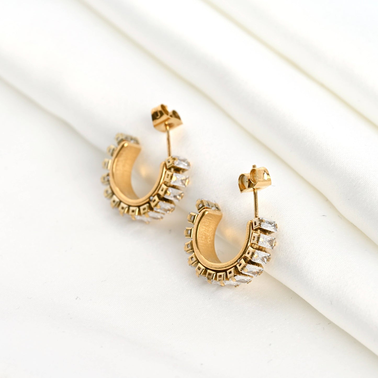 Dex Baguette Hoop Earrings