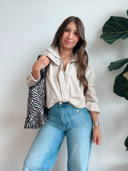Khaki Bomber Jacket