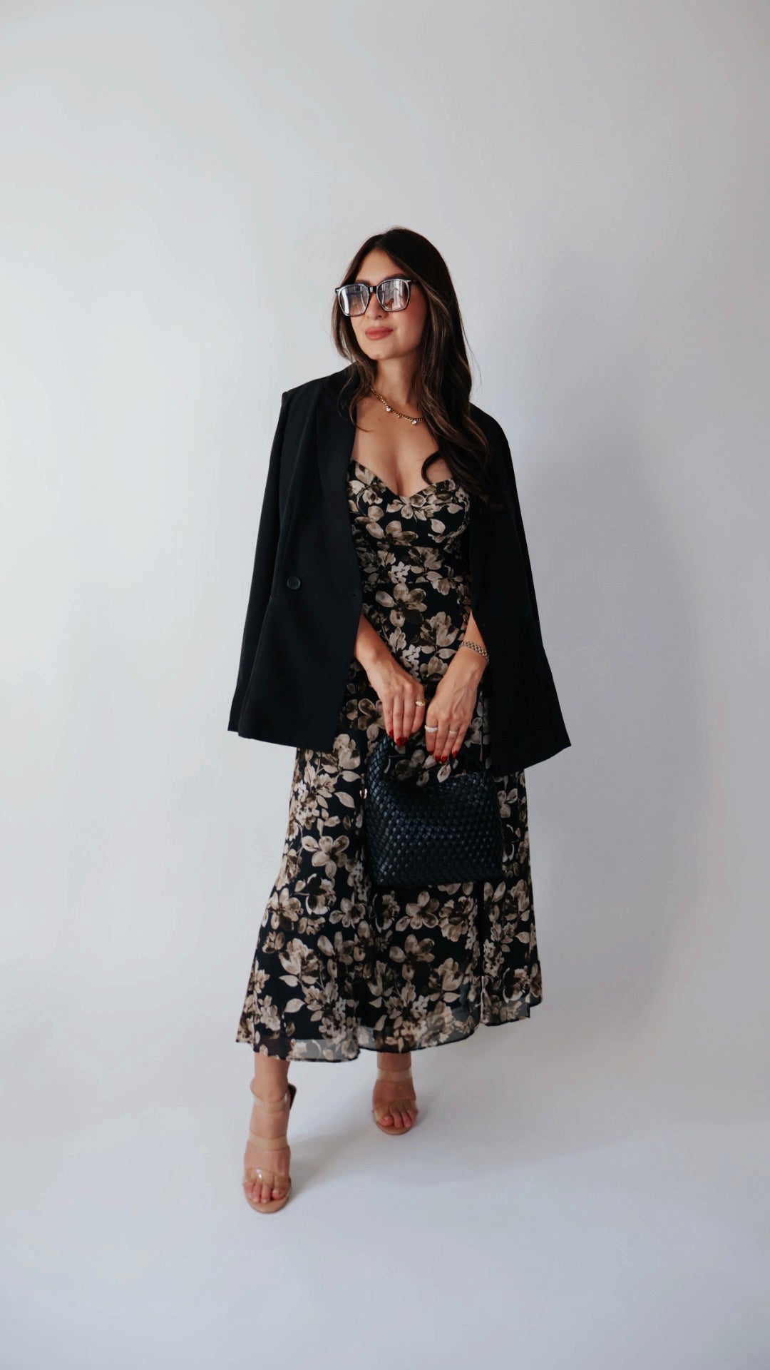 Holiday Midnight Floral Dress