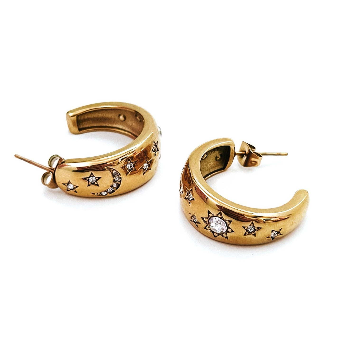 Elendra Crystal Hoop Earrings