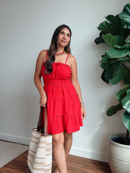 Tomato Red Mini Dress