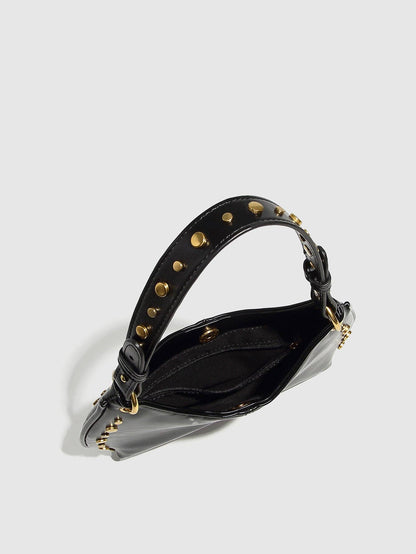 Black Studded Shoulder Bag