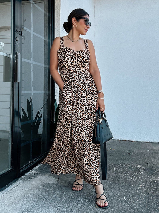 Purrfect Leopard Maxi Dress