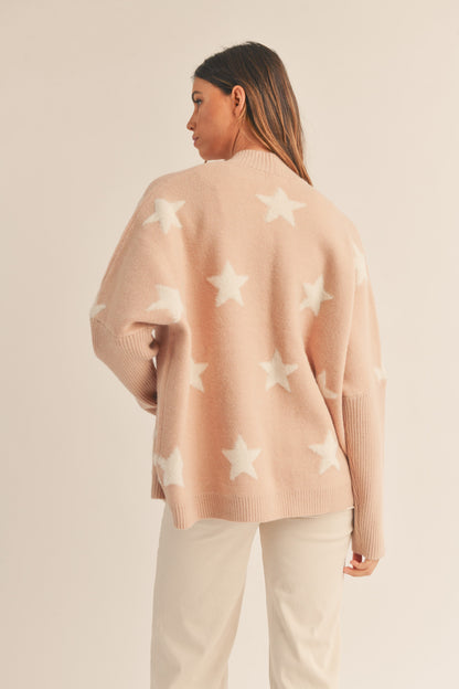 Soft Pink Star Cardigan