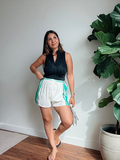 On The Green Striped Shorts