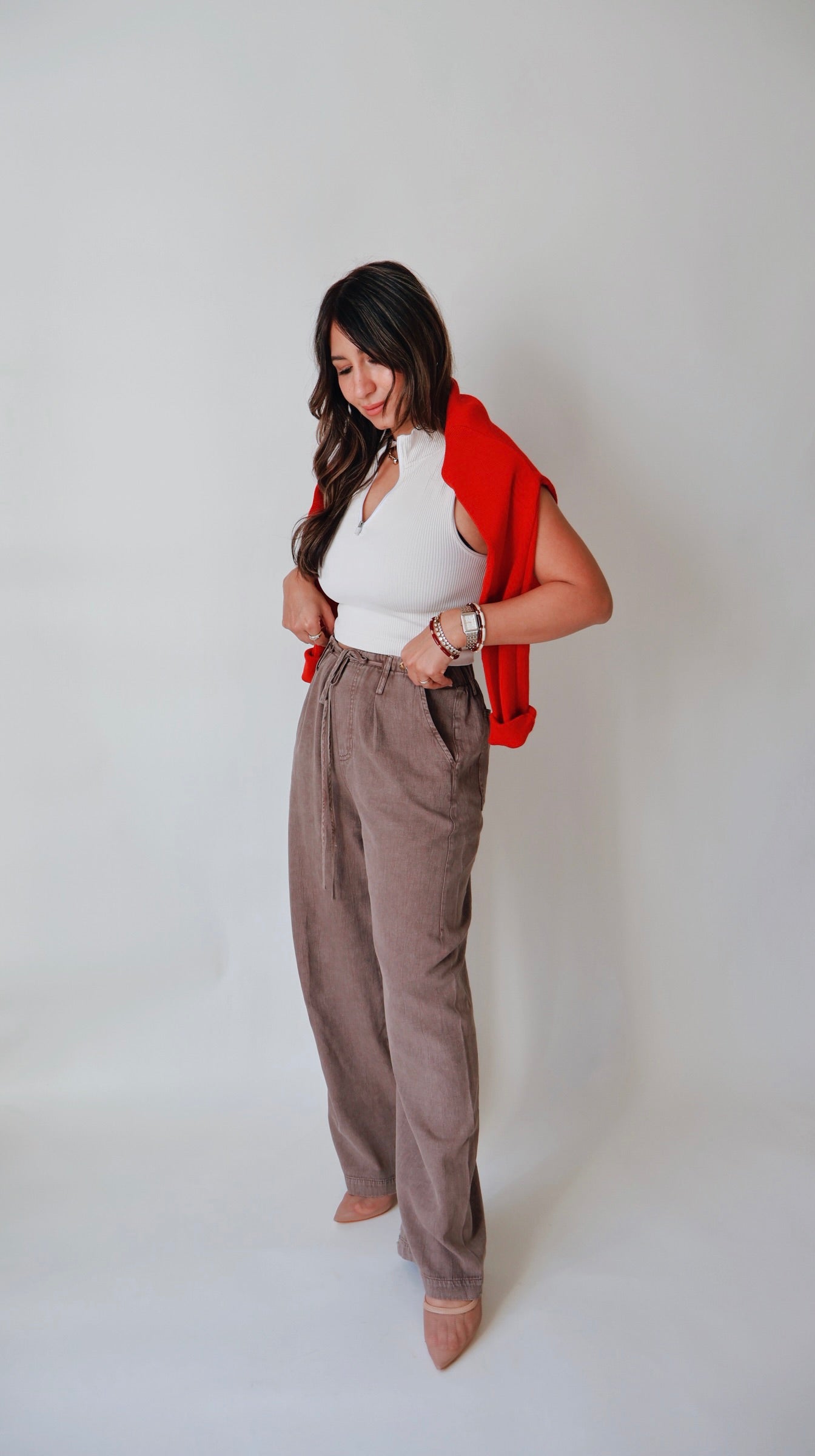 Aura Brown Drawing Trousers