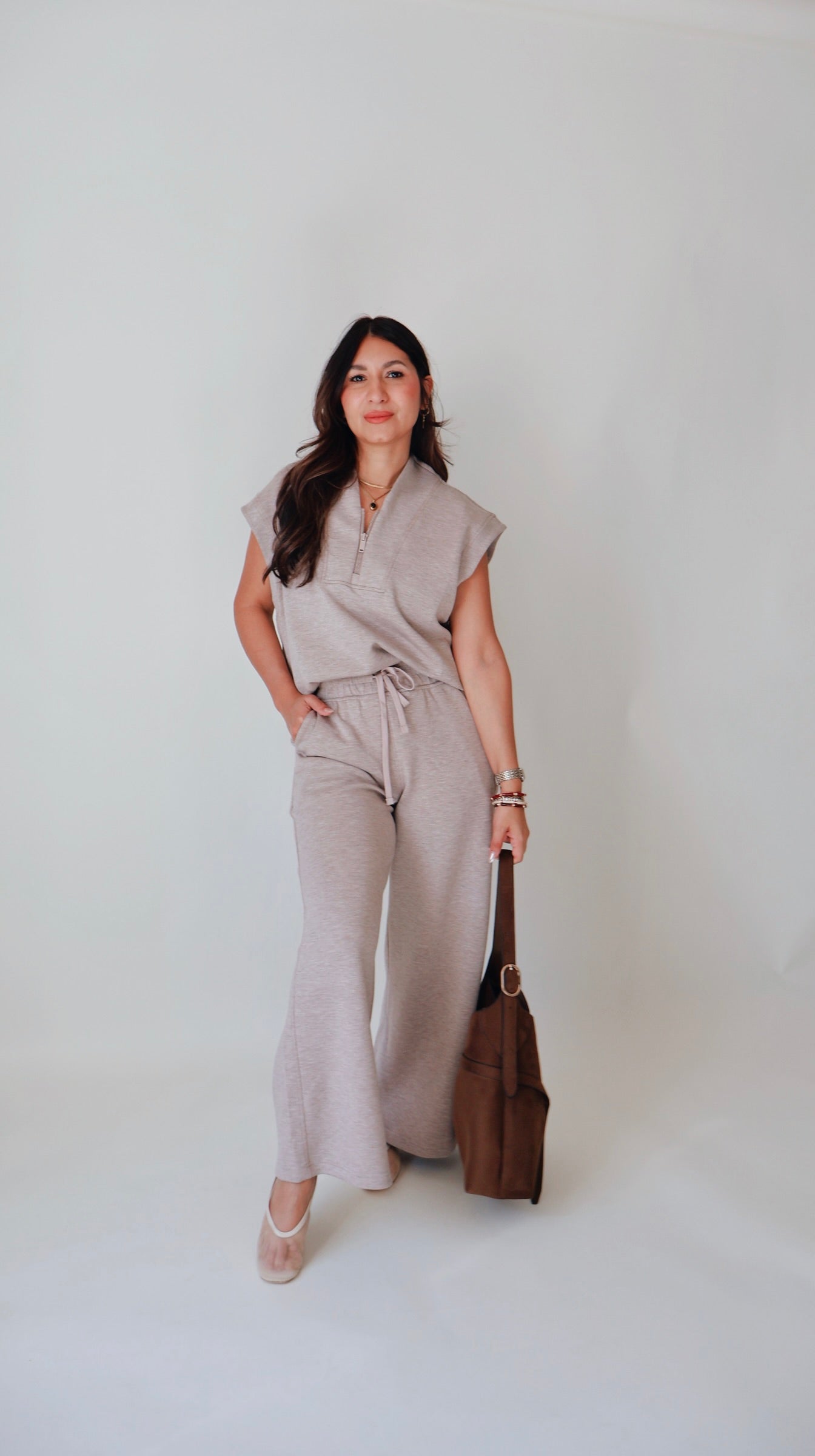 Lux Mocha Leasure Top