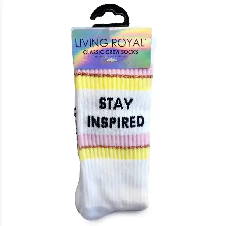 "Stay Inspired" Socks