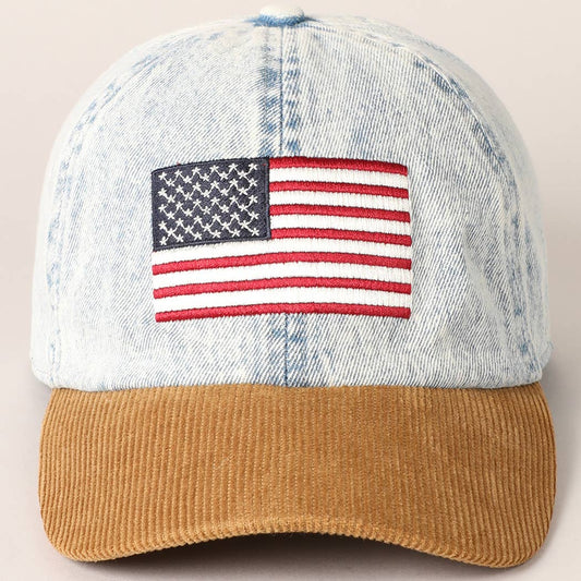 Acid Wash USA Flag Baseball Cap