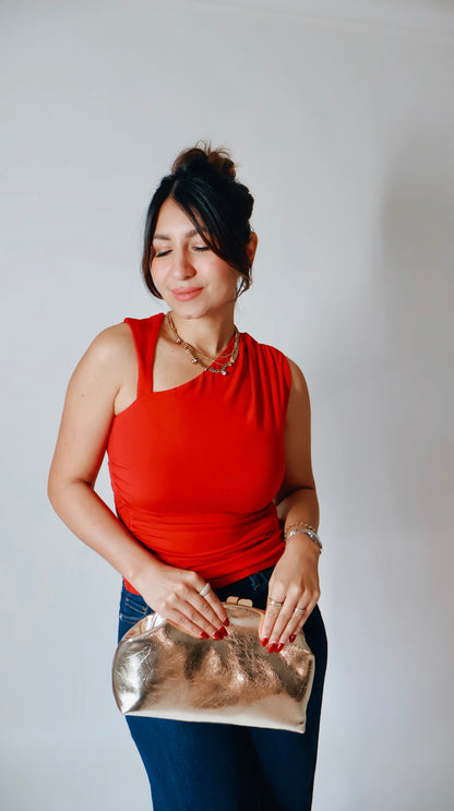 Red Asymmetrical Top