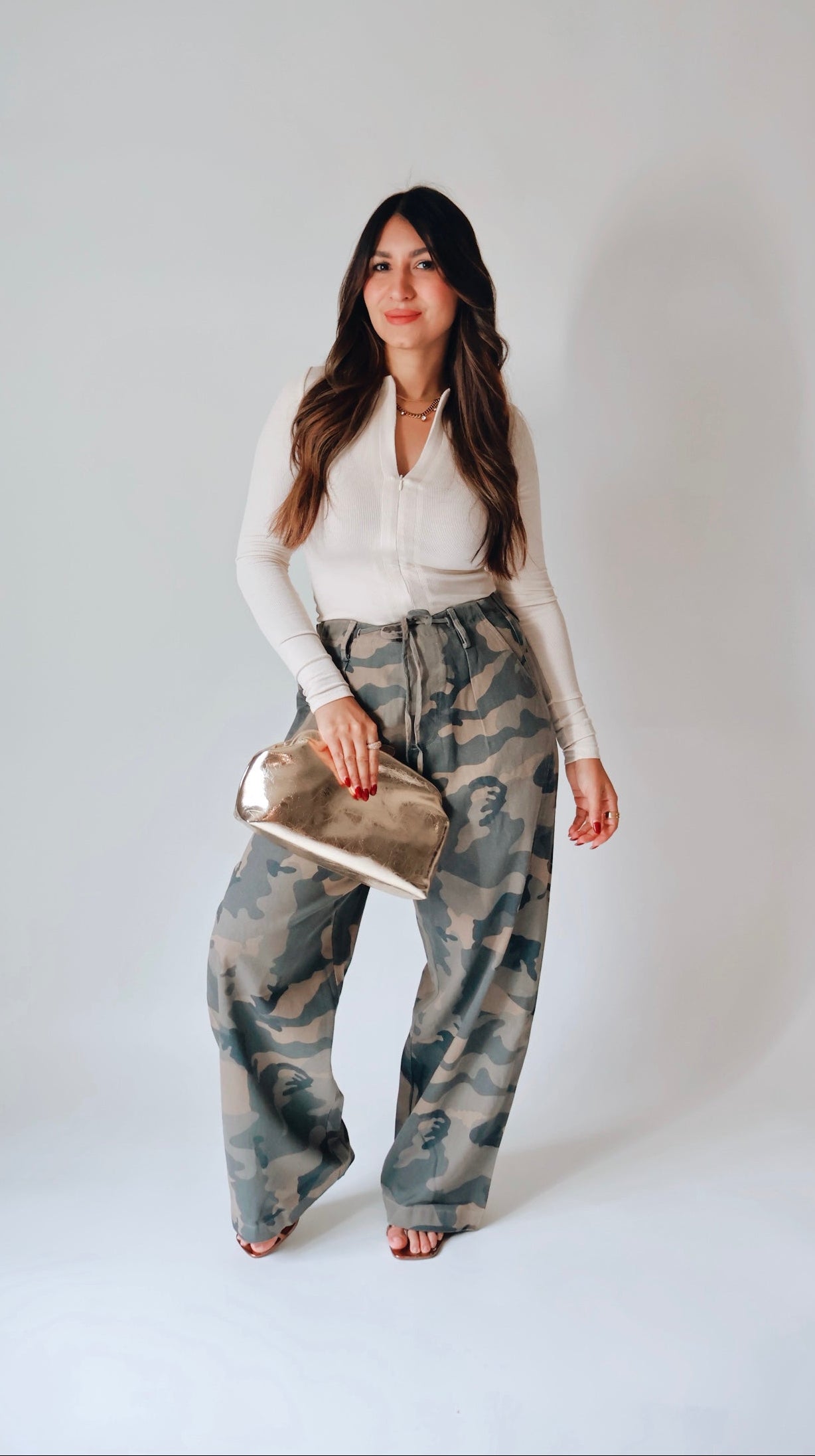 Camo Wide Leg Pants