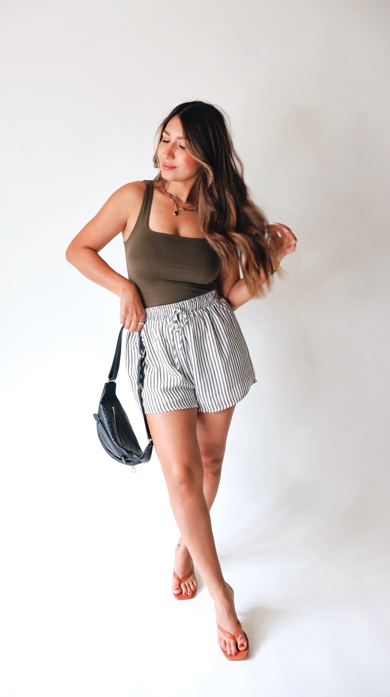 Classic Striped Linen Shorts