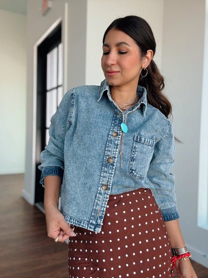 Charlotte Boxy Denim Shirt