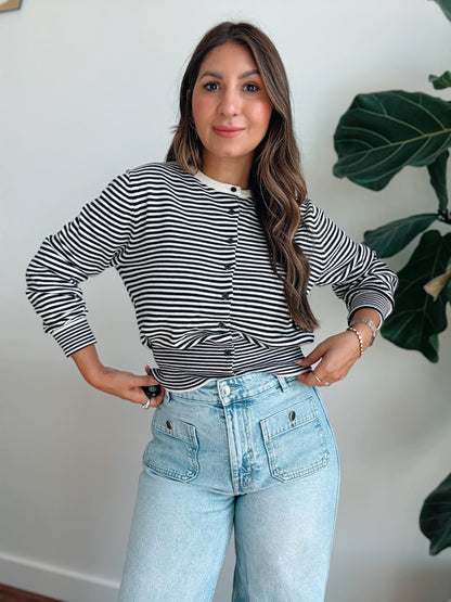Striped Knit Long Sleeve