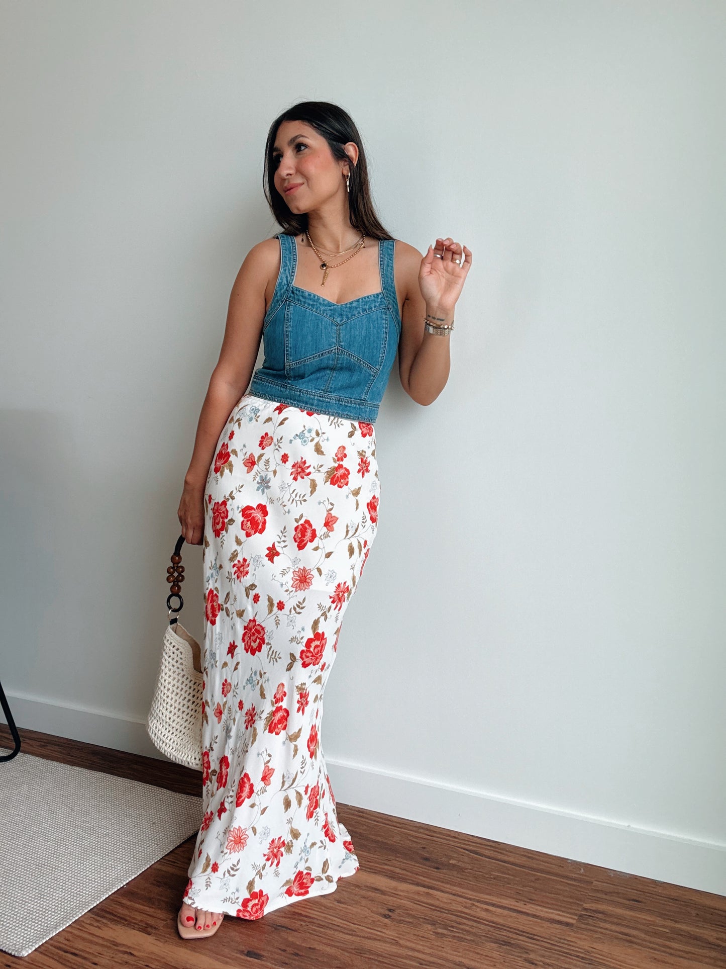 Garden Floral Slip Skirt