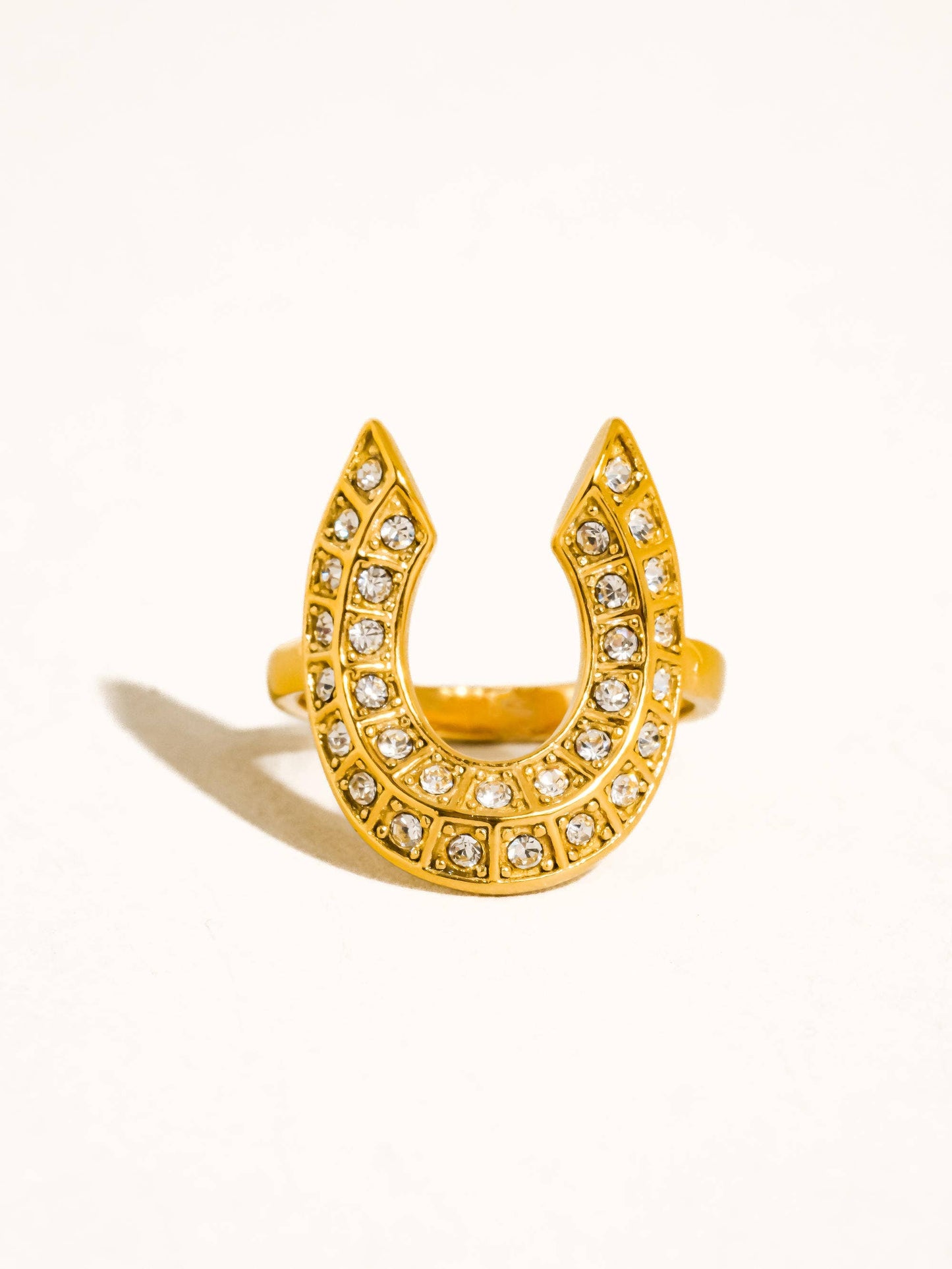 Stone Horseshoe Ring