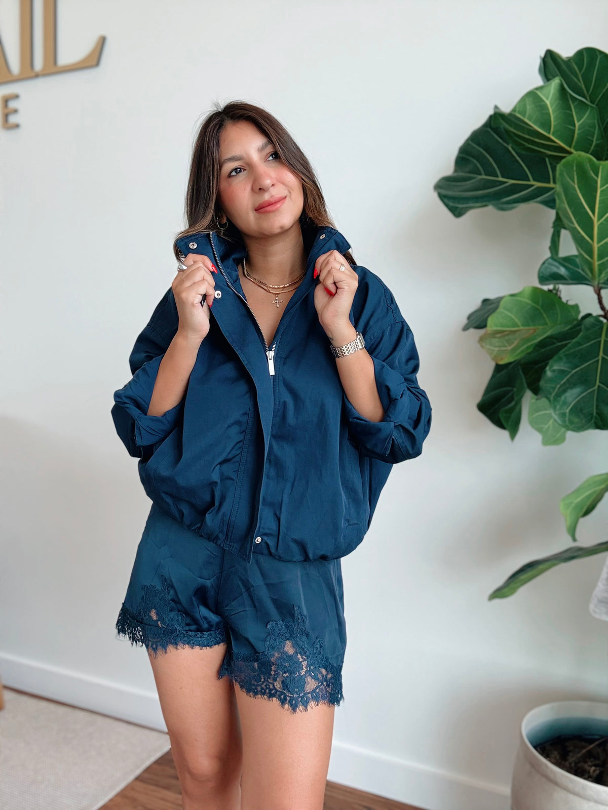 Navy Bomber Jacket