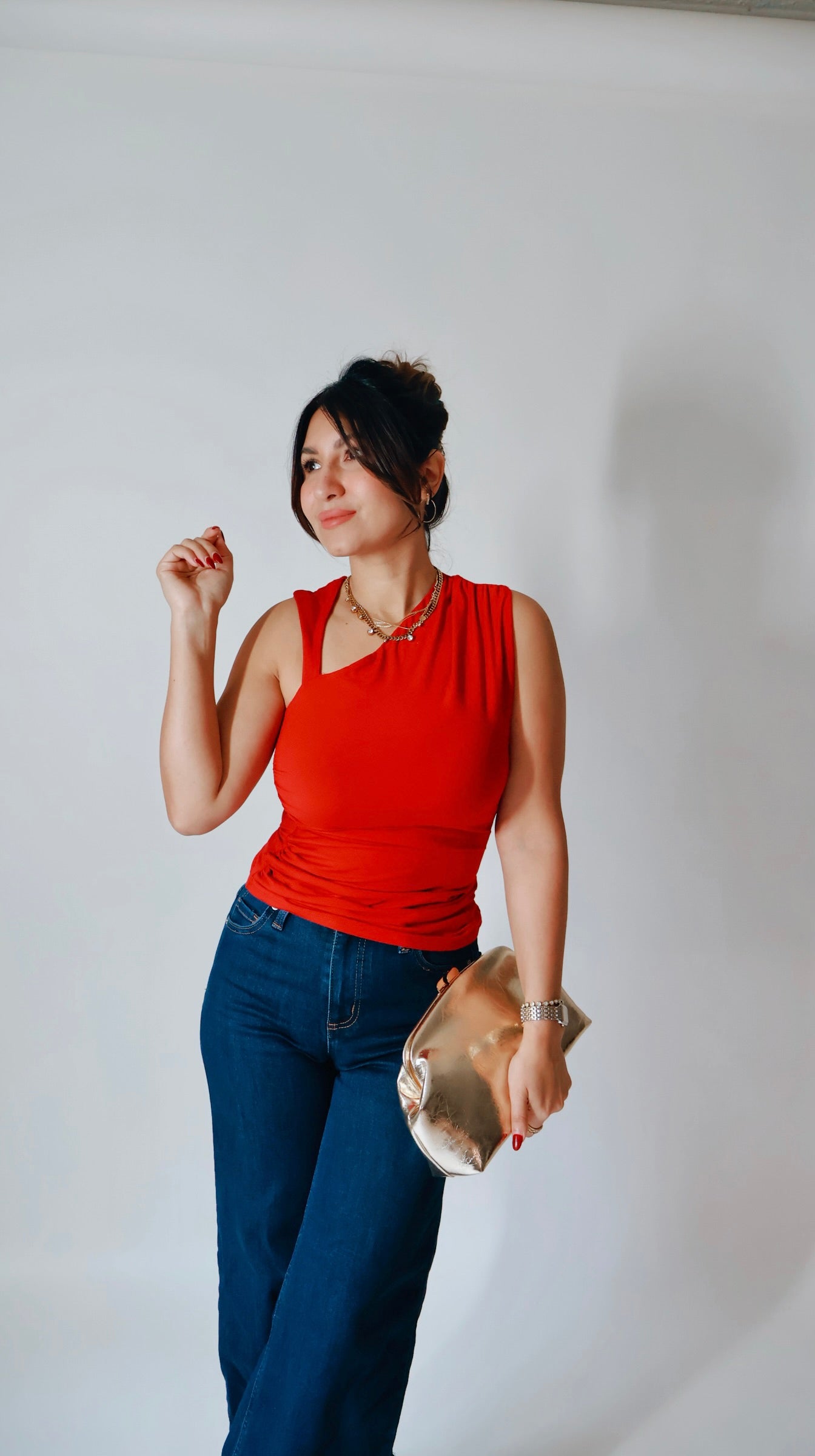 Red Asymmetrical Top