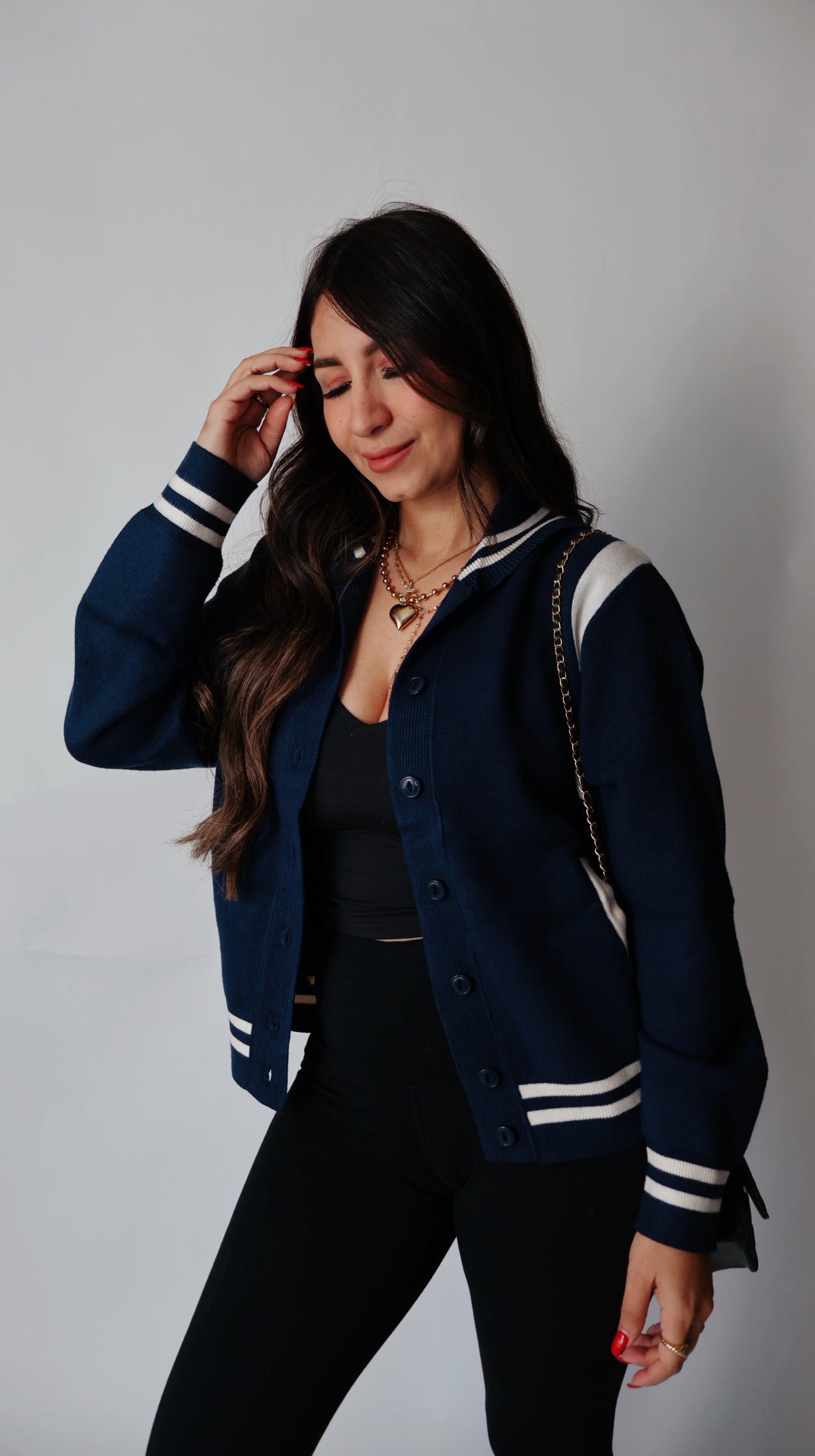 Vintage Navy Bomber Cardigan