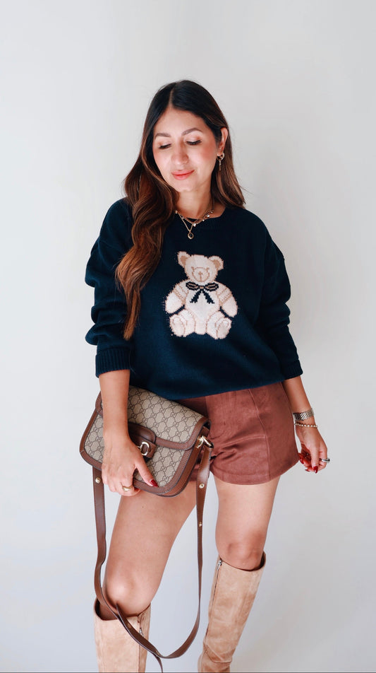 Navy Teddy Sweater