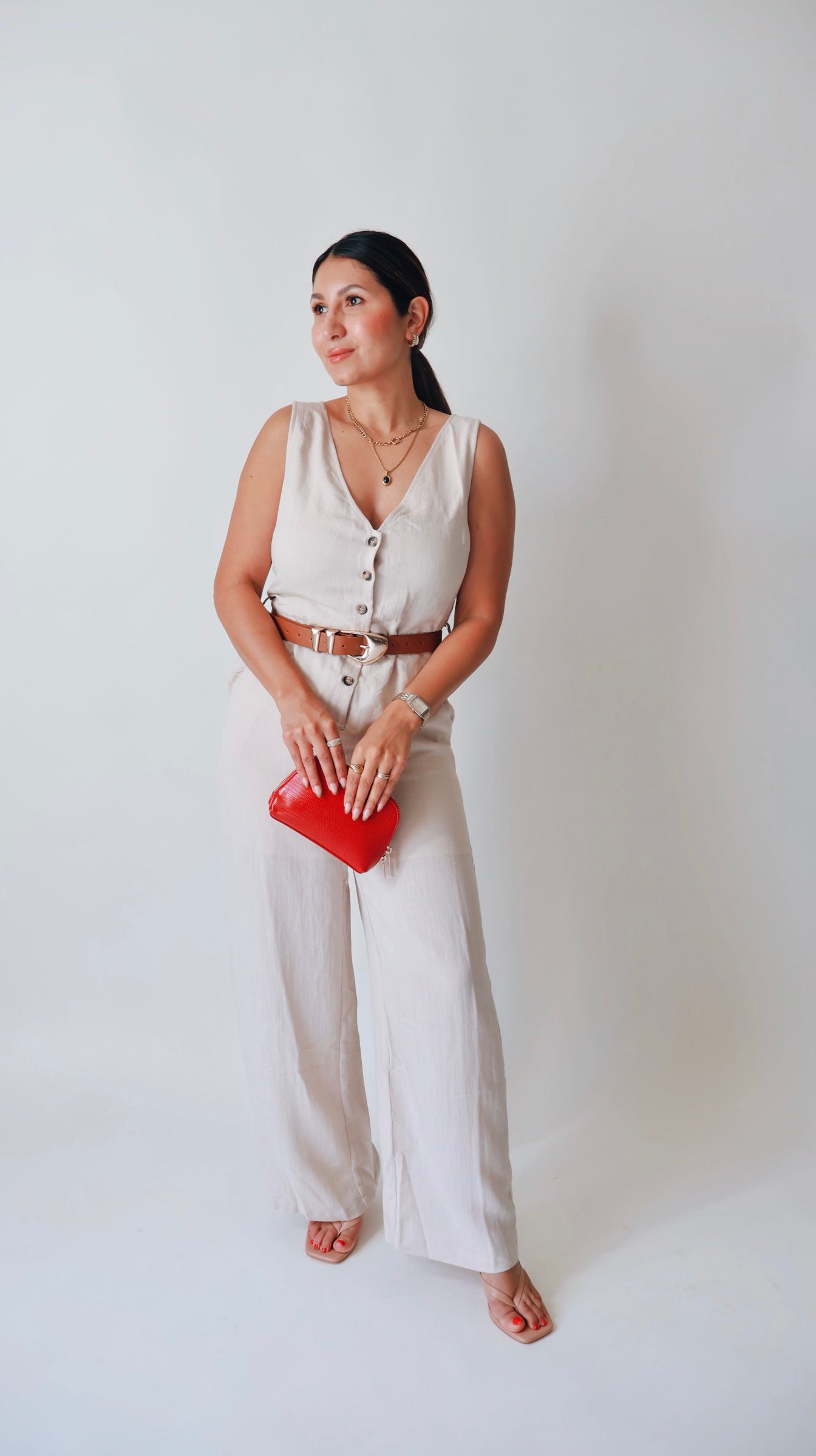 Neutral Linen Jumpsuit