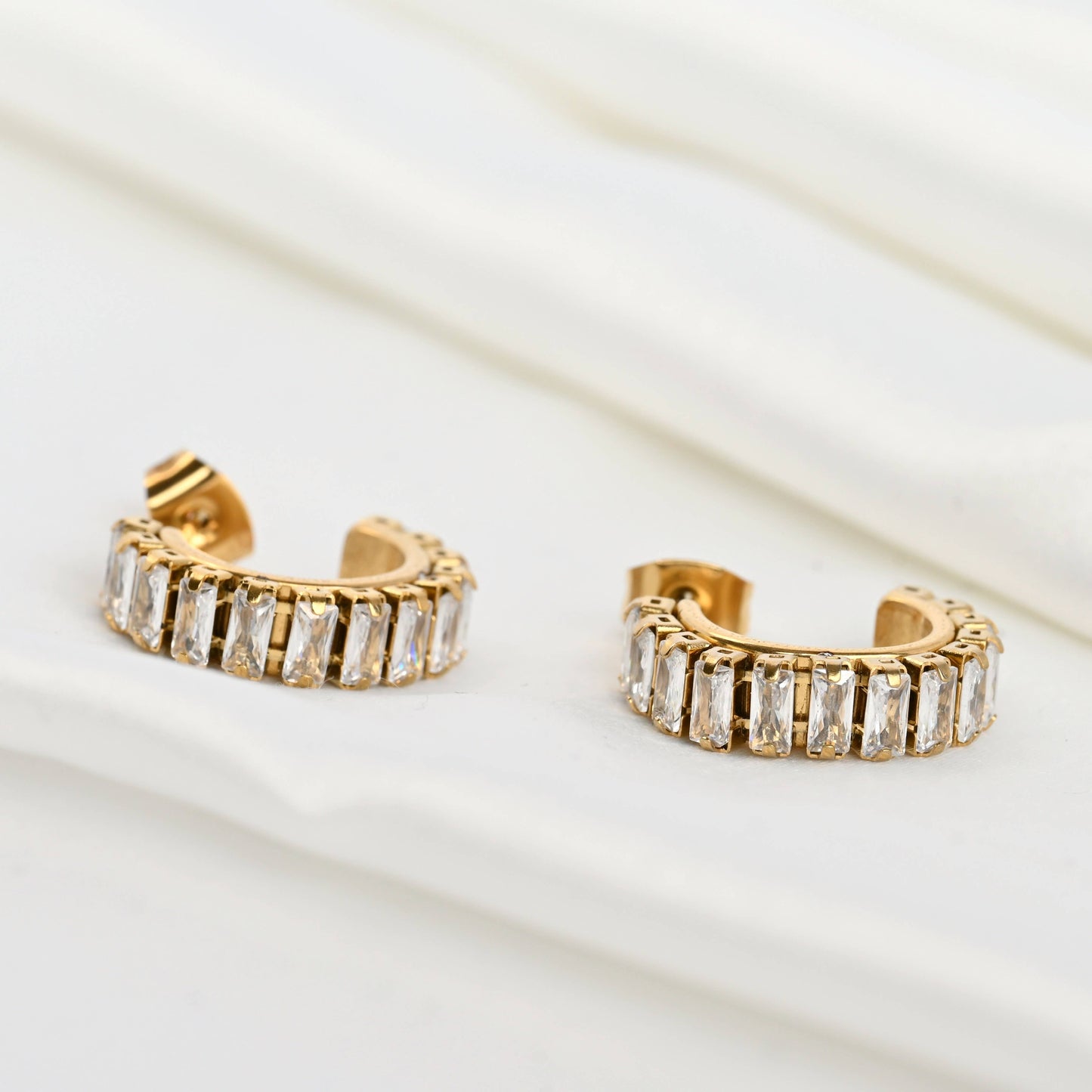 Dex Baguette Hoop Earrings