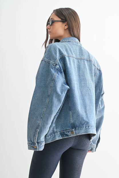 Boxy-Cut Denim Jacket
