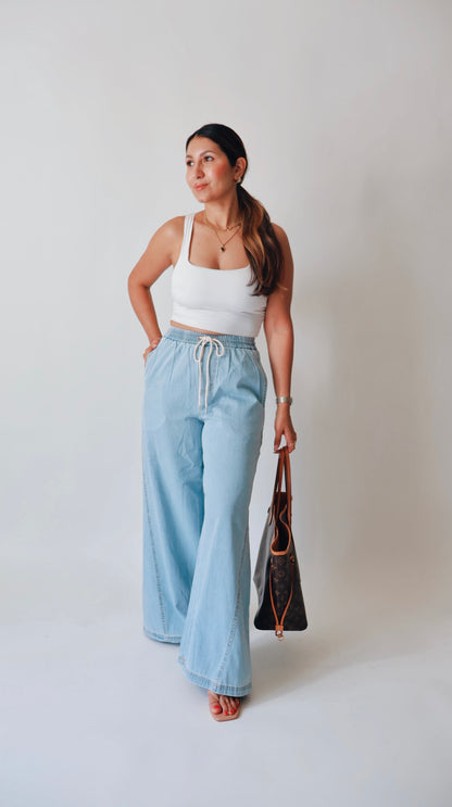 Soft Denim Wide Leg