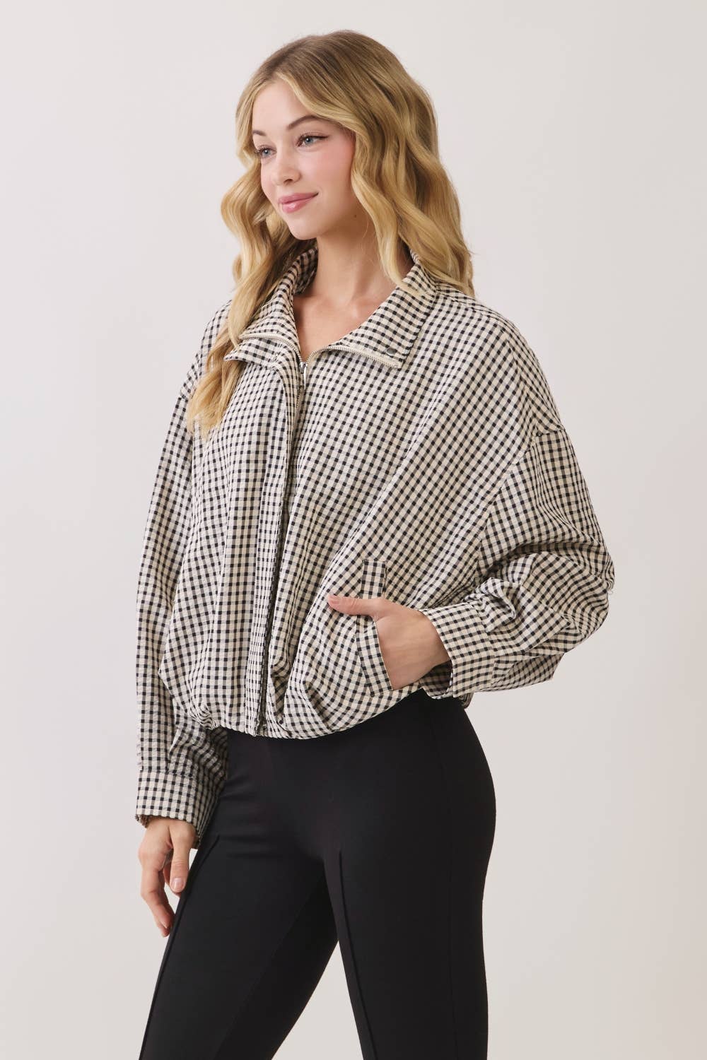 Plaid Cropped Jacket