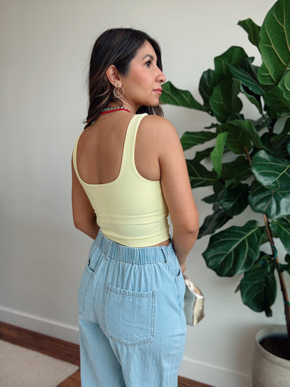 Lemon Ribbed Tank