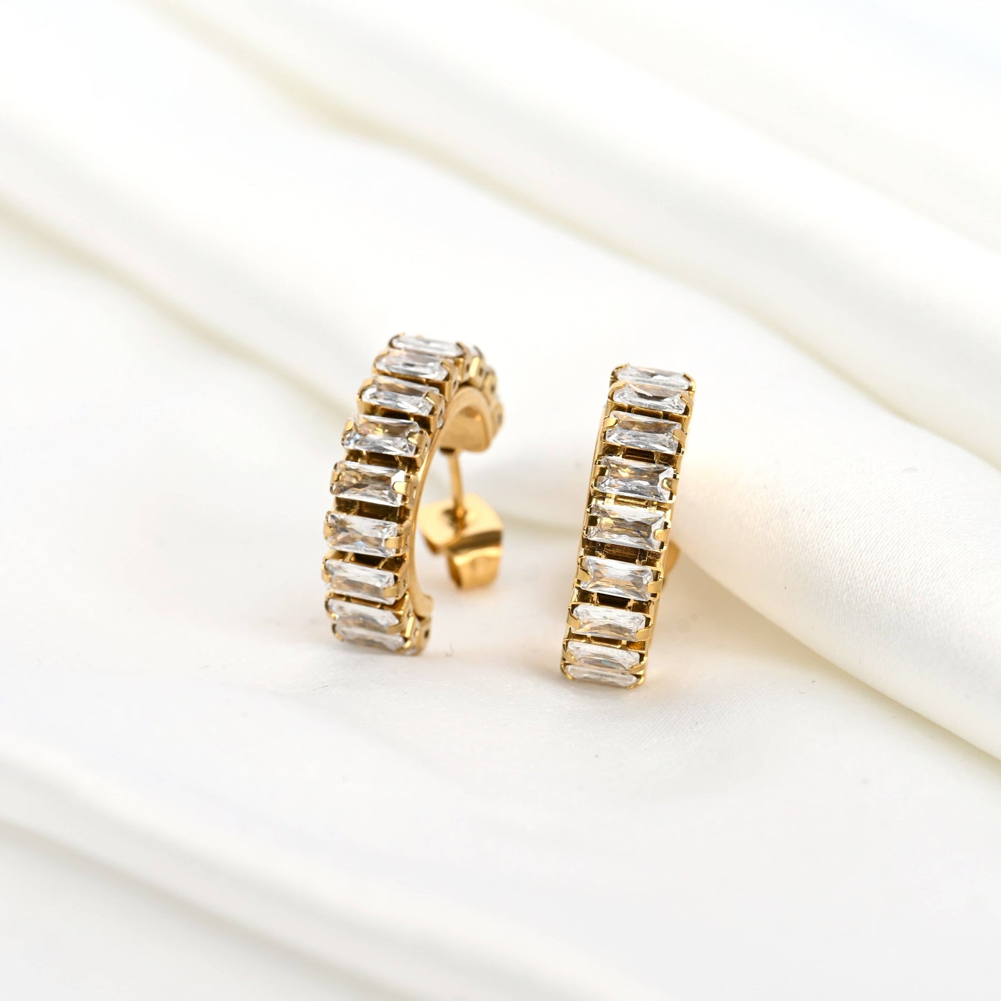 Dex Baguette Hoop Earrings