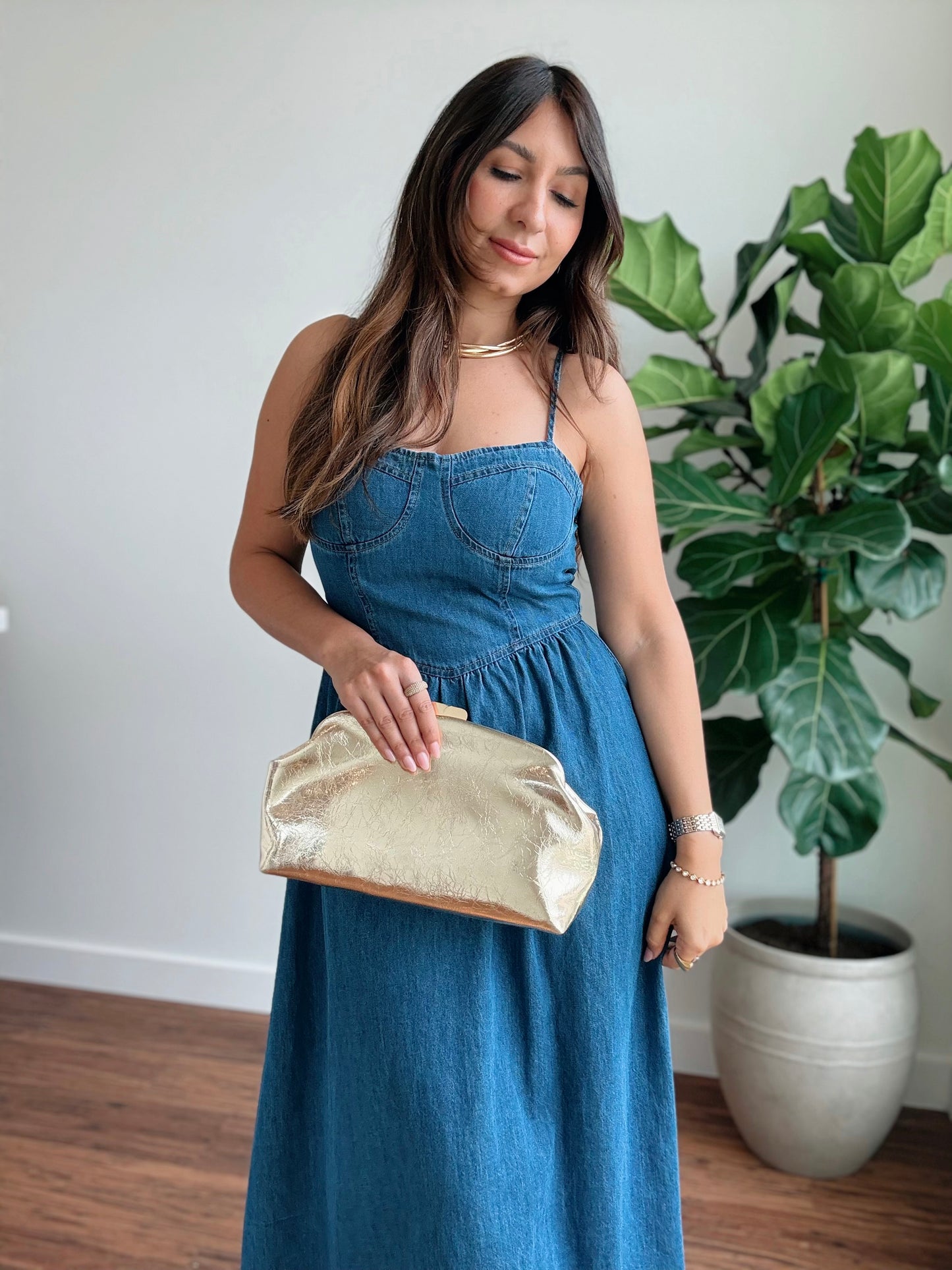 Denim Bustier Dress