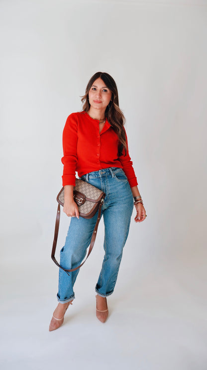 Candy Red Cardigan