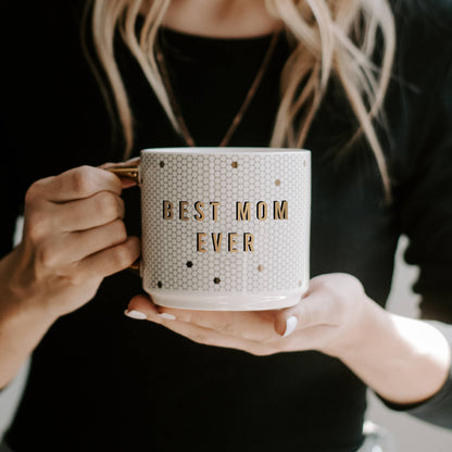 Best Mom Ever Gold Tile Coffee Mug