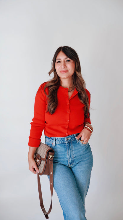 Candy Red Cardigan