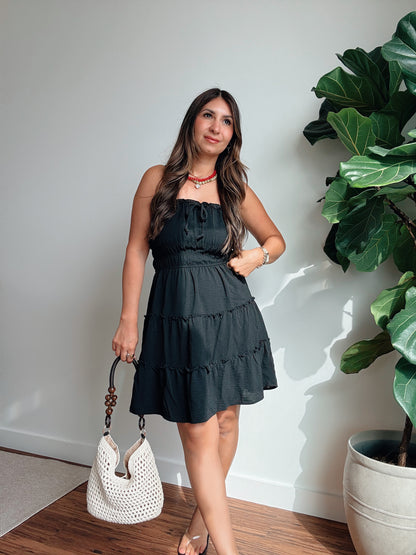 Steph Black Mini Dress