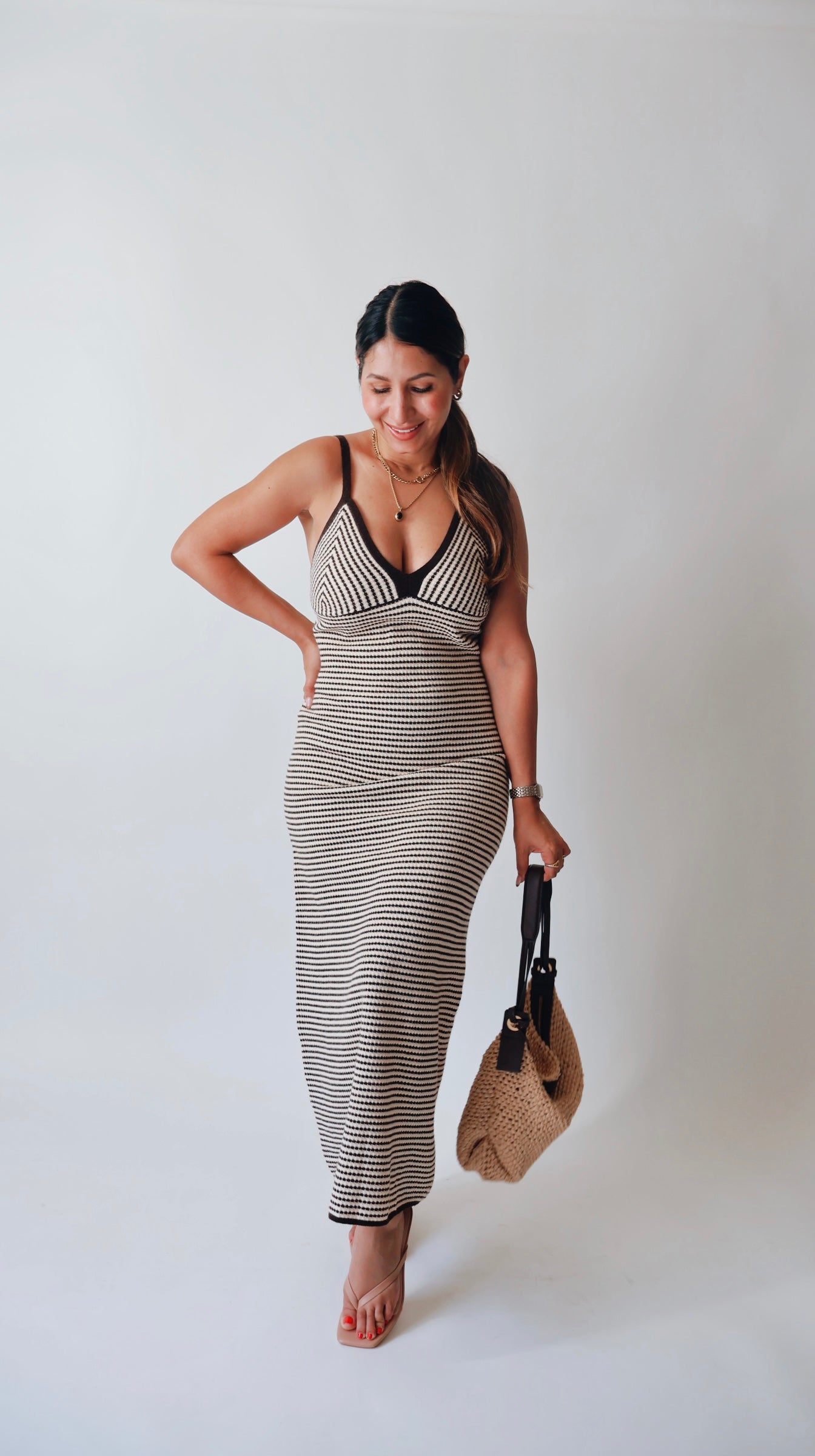 Chocolate Knit Maxi Dress