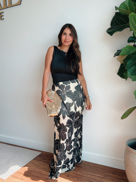 Floral Sheer Maxi Skirt