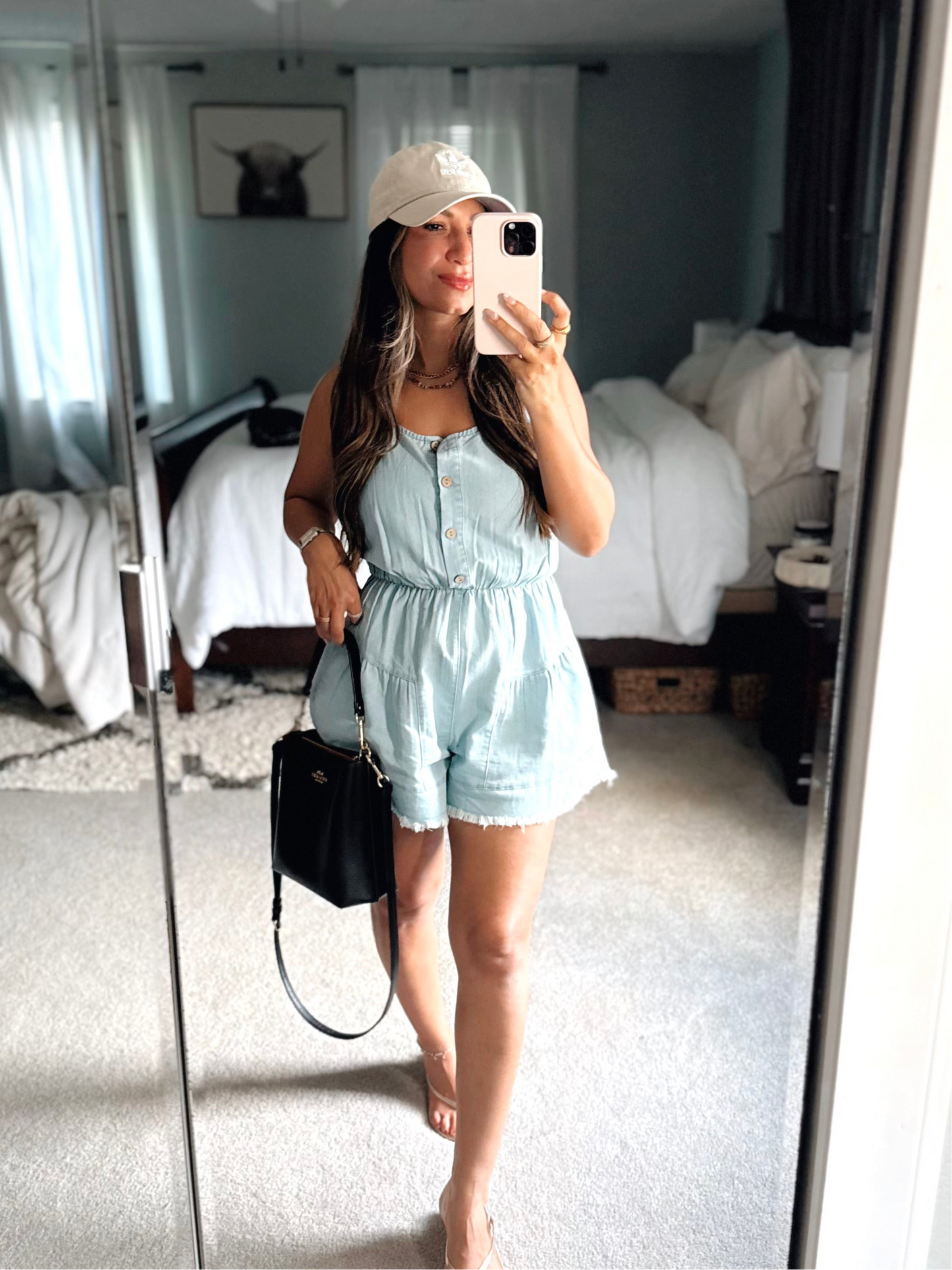 Washed Light Denim Romper