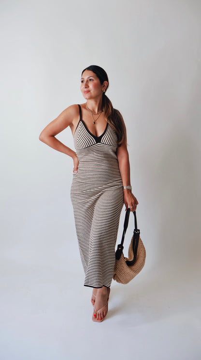 Chocolate Knit Maxi Dress
