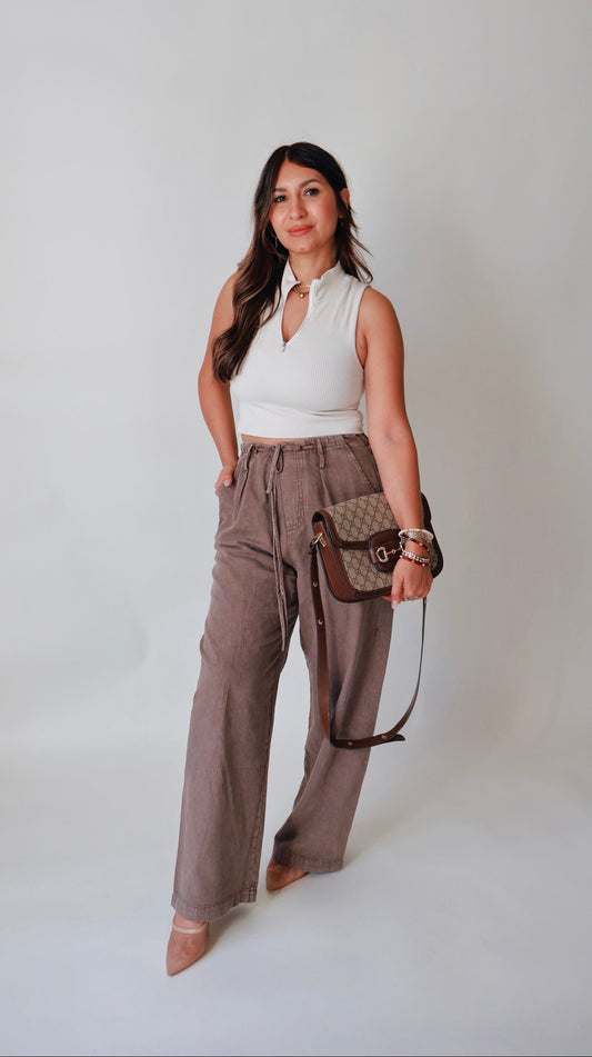 Aura Brown Drawing Trousers