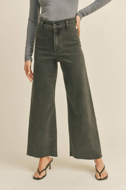 Wide Leg Classic Black Denim