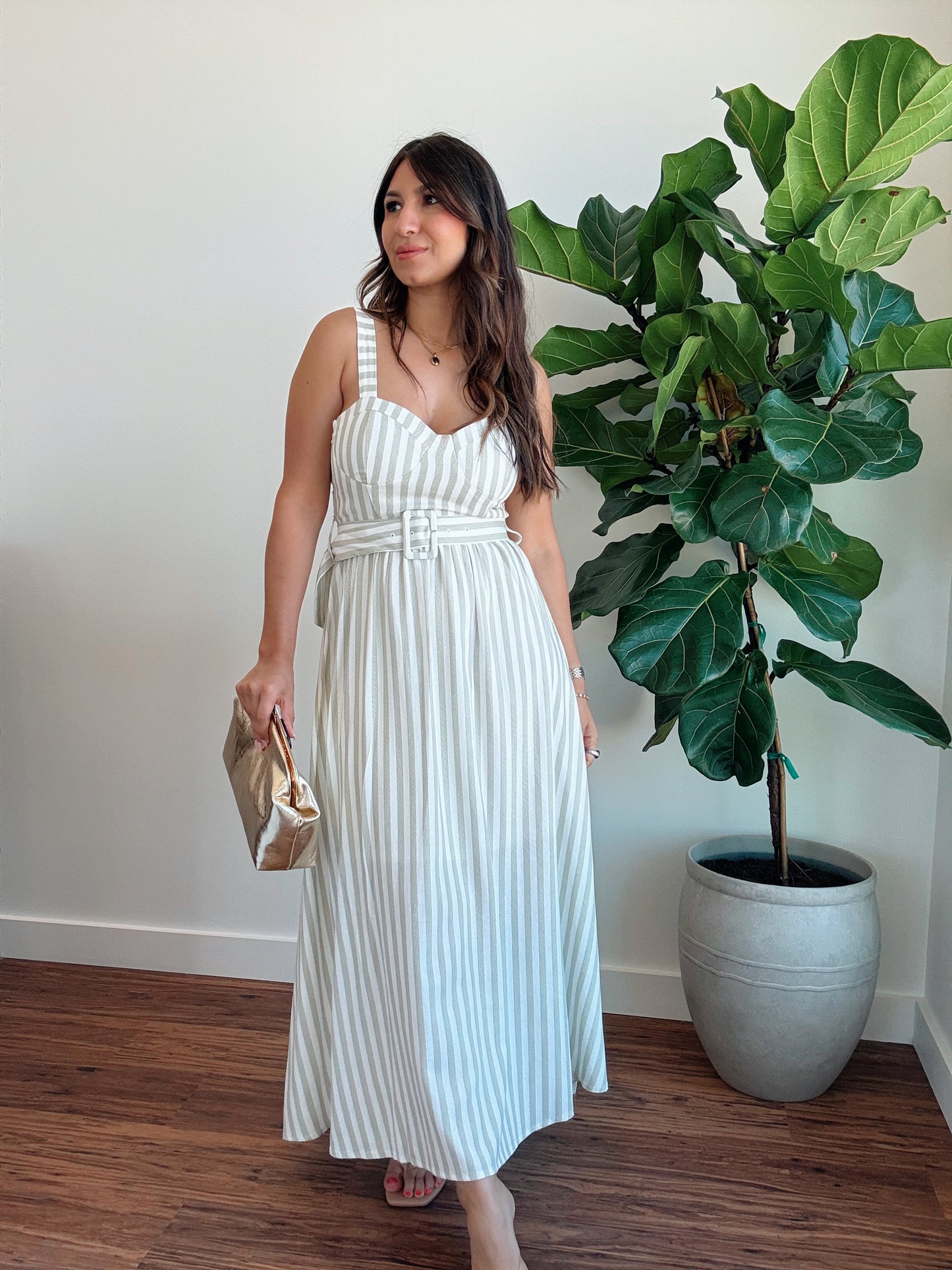 Pistachio Striped Dress